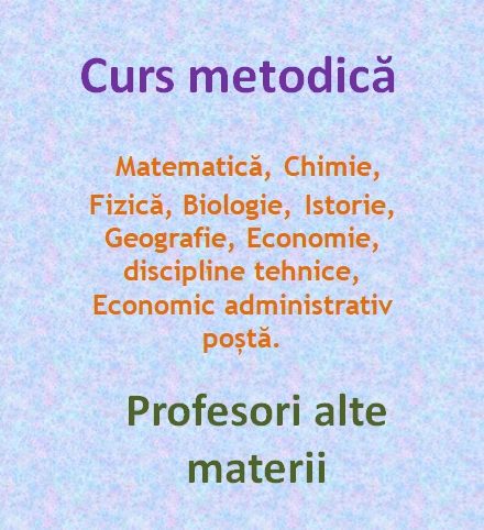 #15 Curs metodica online - profesori alte materii